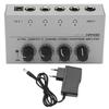 4 Channel Headphone Amplifier Stereo Earphone Splitter with Power Adapter