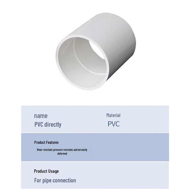 Shuangan PVC Water Pipe Straight Connector