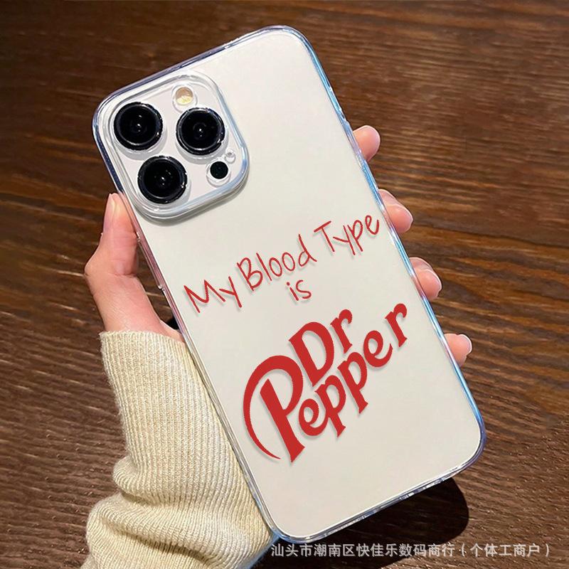 English Explosion Applies To iPhone11/12/13/14/15 Apple 16promax Transparent Phone Case