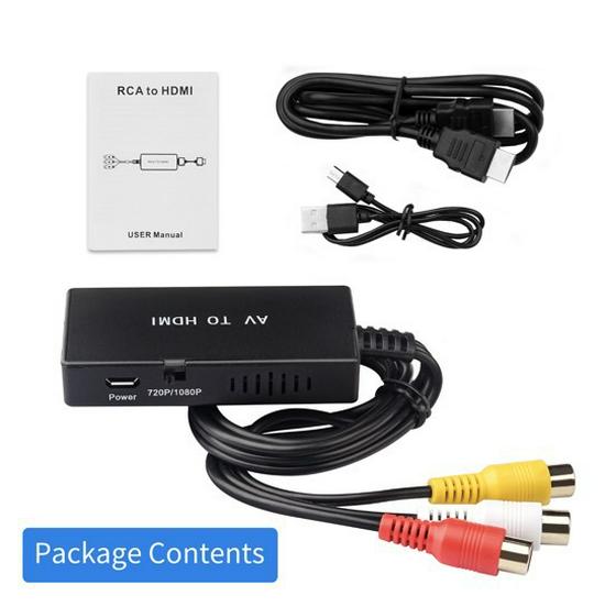 AVTO HDMI 1080P AV to HDTV Video Converter with Multi-Interface Switcher