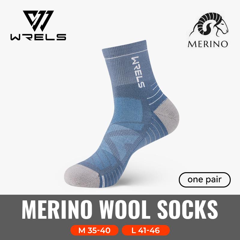 WRELS 1/2/3pairs Merino Wool Socks Thermal Warm Winter High Elastic Thick Hiking Socks Moisture Absorption Wool Sports Socks M