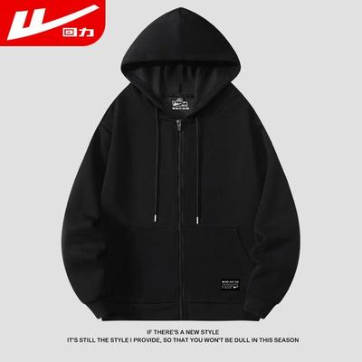 Warrior Men's Hooded Loose Fit Cardigan Sweatshirt