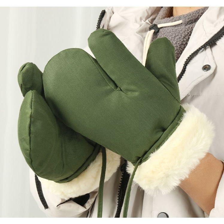 Зимние Экстра Толстые Кашемировые Перчатки на Шерстяной Подкладке