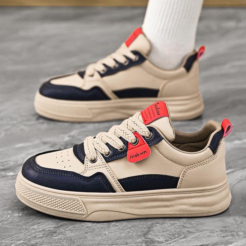 Autumn 2025 Women's Korean-Style White Sneakers, Height-Boosting Thick-Soled Casual Shoes, H6519