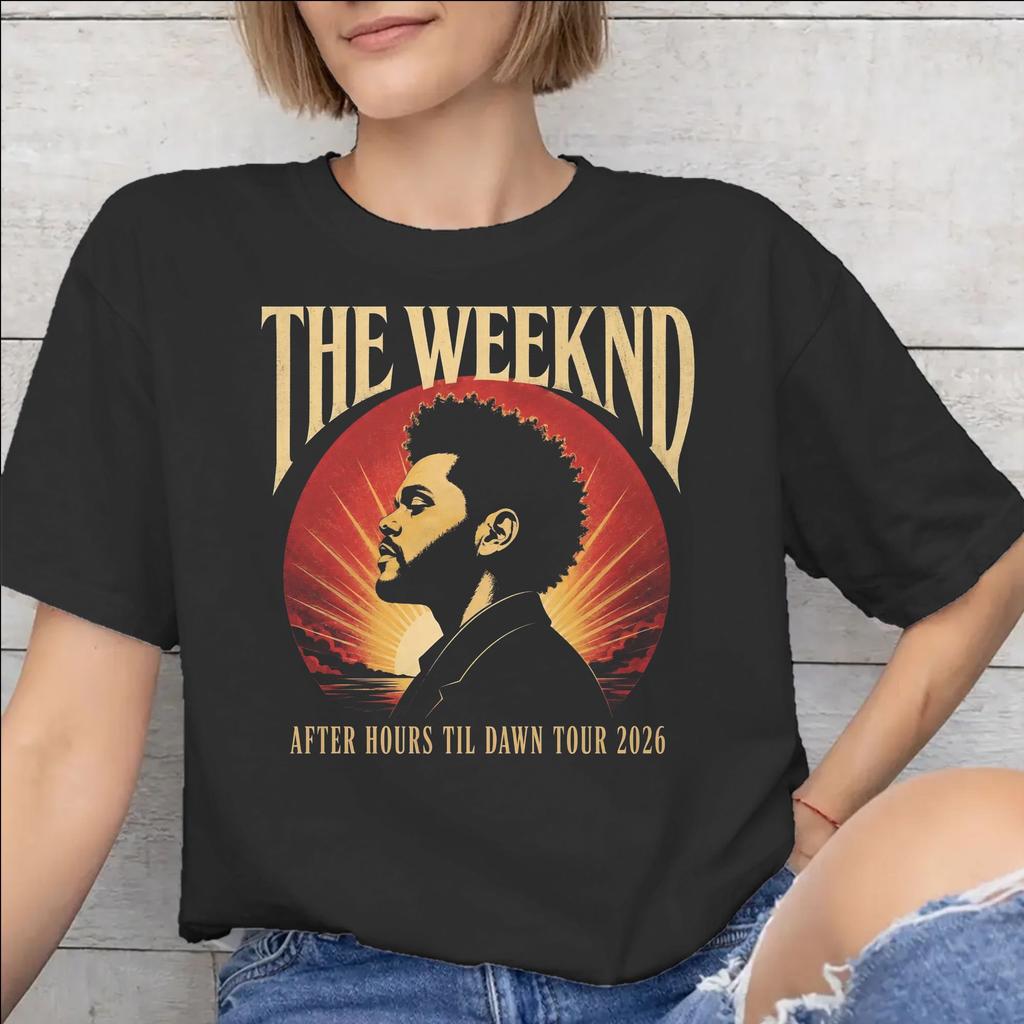 Unisex Unisex Printed The Weeknds After Hours Til Dawn Tour 2026 T Shirt Tee Pure Cotton Tshirts Clothes