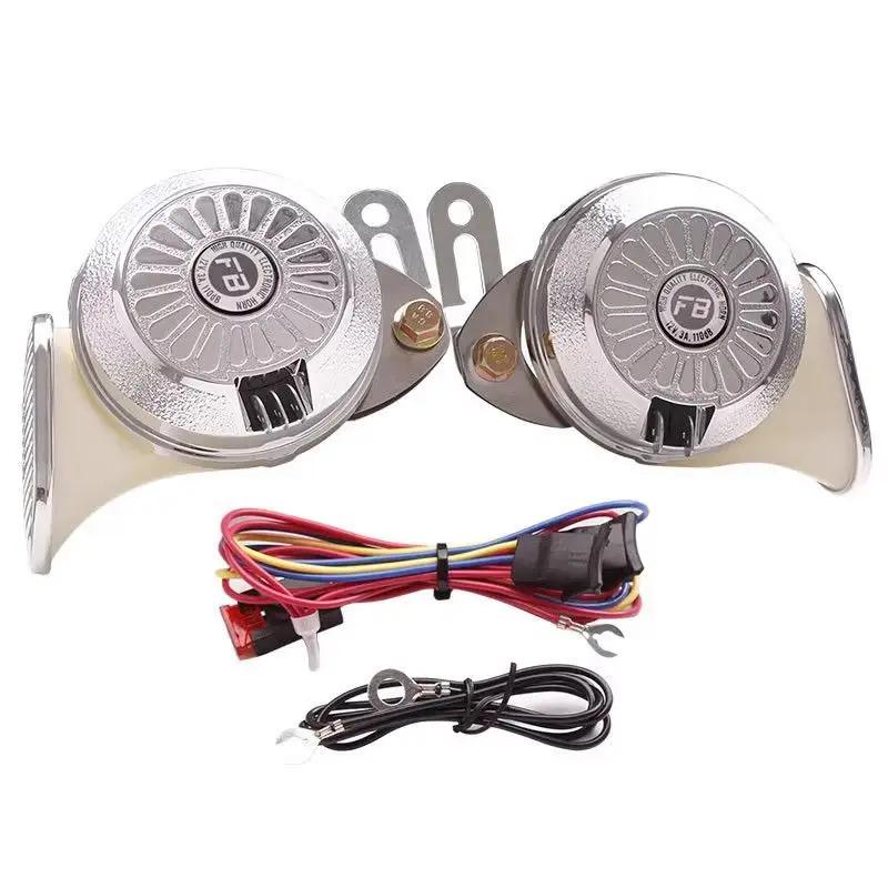 Clacson a Tre Toni Multi-tono Clacson per Auto Modificato Super Forte Impermeabile 24v Clacson a Lumaca per Moto