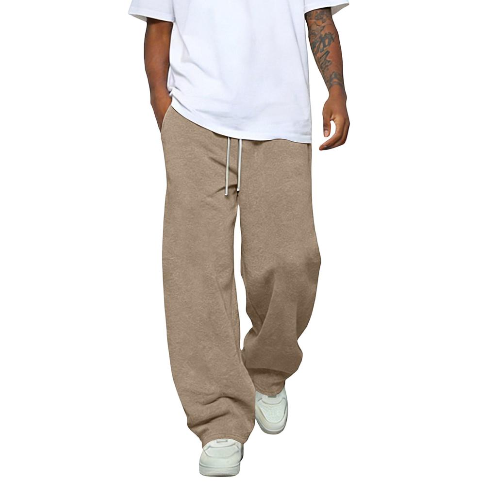 Men's Color Loose Wide Leg Sweatpants Men's Casual Fashion Sweatpants