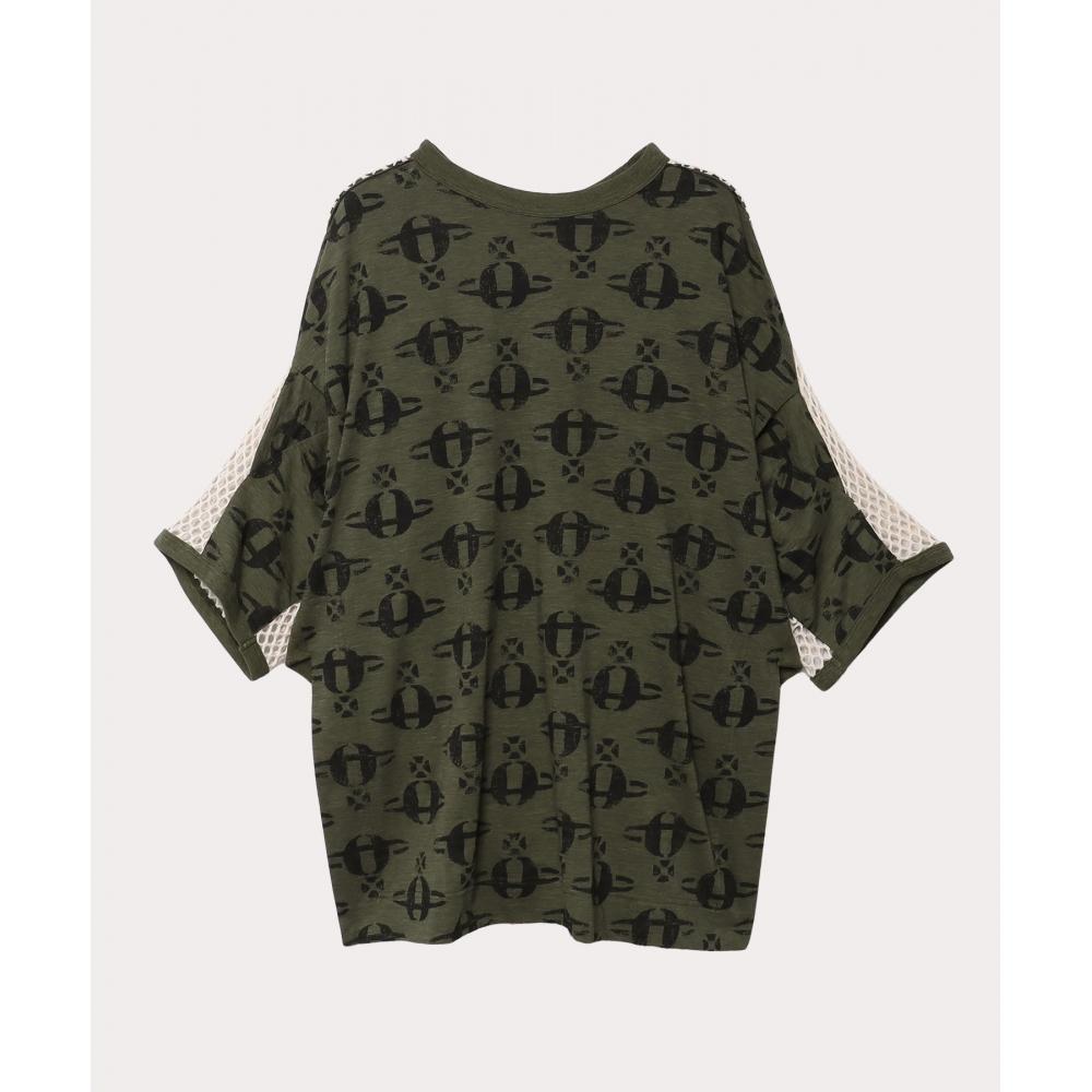 

Топ Vivienne Westwood Japan MUD ORB Print Джерси Mesh Mix 1612342001 Хаки 00