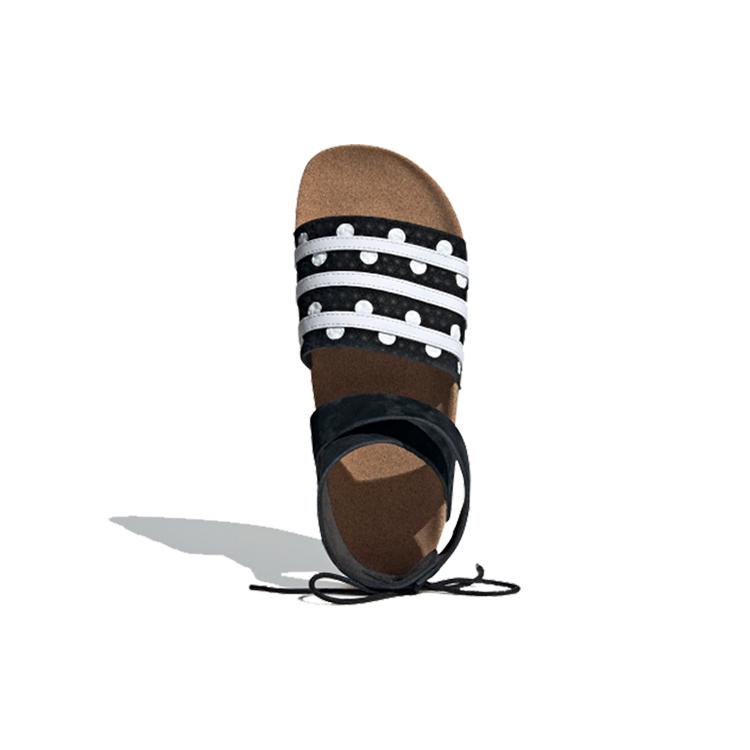 Adidas Originals Adilette Ankle Wrap 'Black White' Women's EF5630