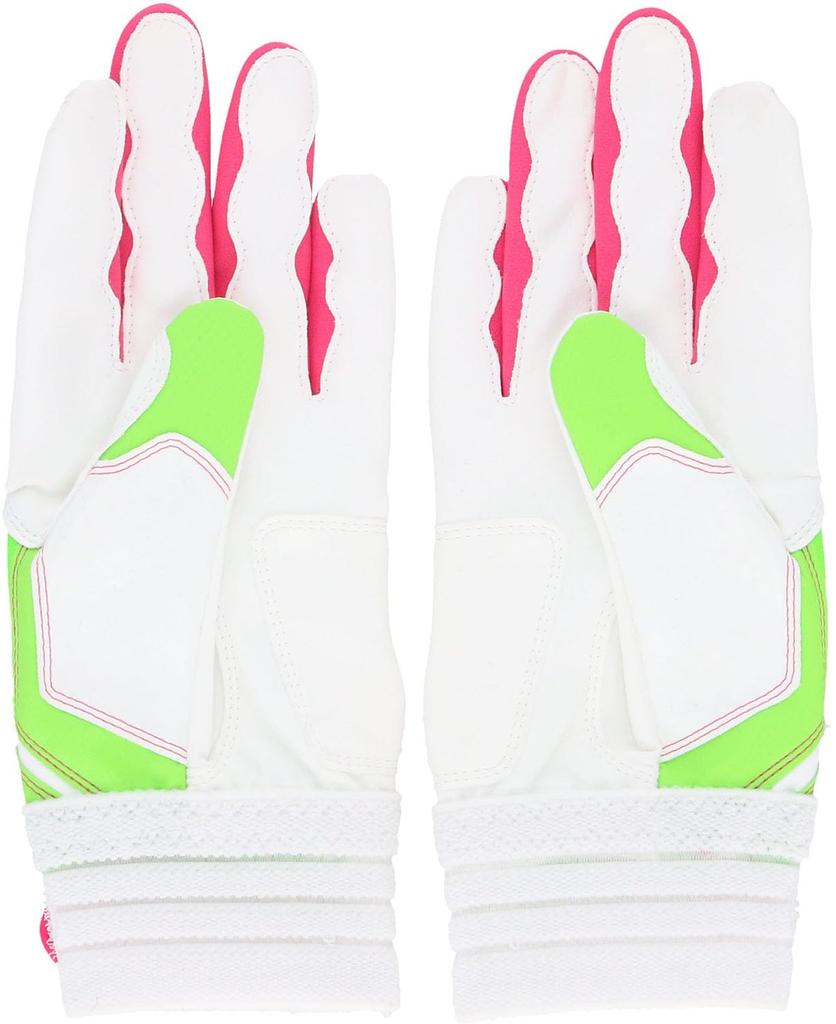 adidas Baseball Batting Size Lime x Sky Blue JL LBG904A Gloves, 41, Junior, (4222)