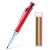 2pcs/Set 2.8mm Carpenter Mechanical Pencil Set with Built-In Sharpener for Woodworking Construction Long-Head Stationery Pencil