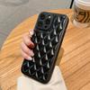Three-dimensional puff check small fragrance style leather phone Case For iPhone 16 Pro Max 16 + 15 Pro 14 pro max Hard Cover