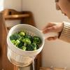 2 In 1 Double Drain Basket with Handle Detachable Vegetable Washing Bowl  Kitchen Cleaning Tool