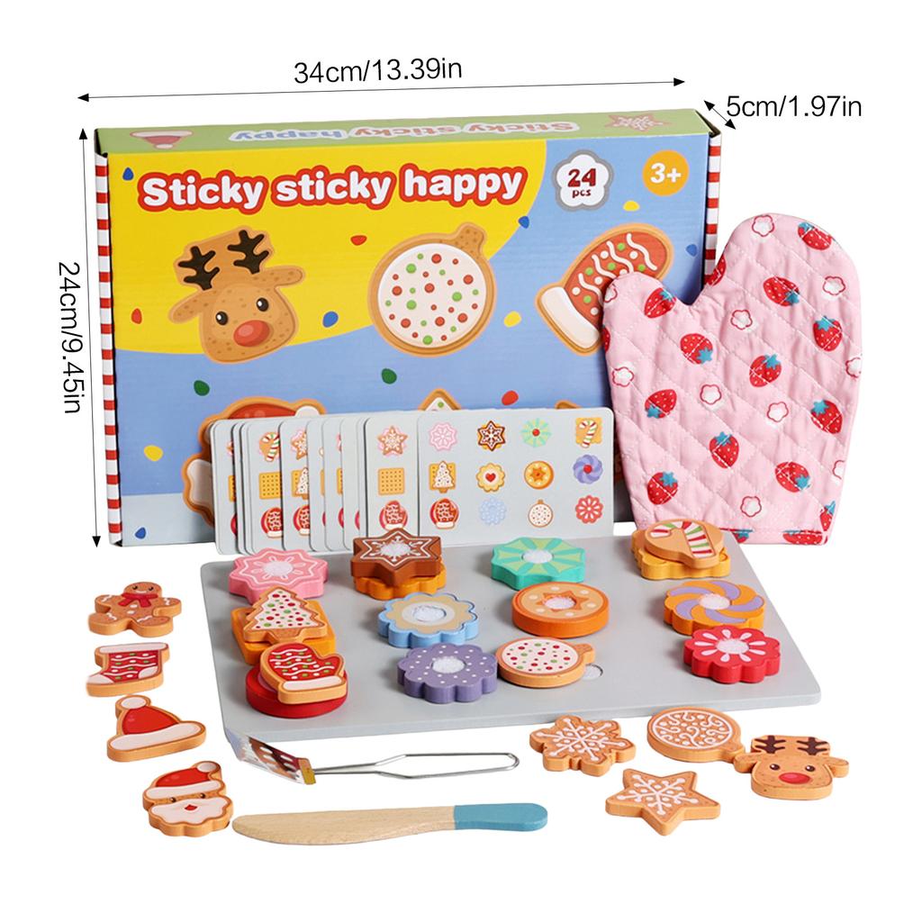 Kids Educational Pretend Play Baking Toy Set With Simulation Cookie Shapes For Home And School Activities