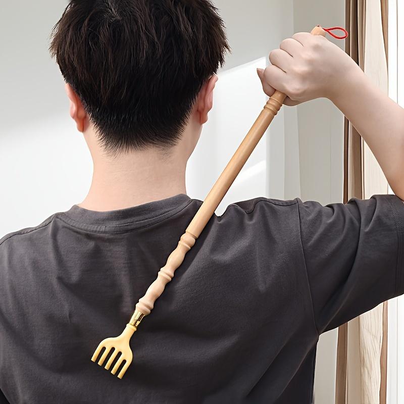 Gratta schiena ergonomico in legno: Strumento portatile manuale per alleviare il prurito per uso domestico - Taglia adulta