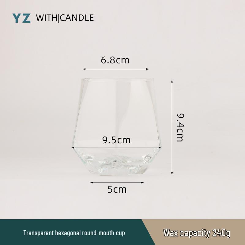 Handmade Frosted Glass Scented Candle Cup - Creative DIY Wax Container