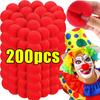 10-200 peças Nariz de Palhaço Engraçado Vermelho Bola de Esponja de Espuma Nariz Cosplay Fantasia Maquiagem Adereços Circo Halloween Festa Decoração Suprimentos