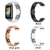 17.6cm Luxury Wrist Watch Strap Fashion Stainless Steel Metal Smart Watch Band Compatible For Huawei Band 7