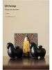 Exquisite Dark Horse Yuanbao Tea Pet: Zodiac Wealth-Attracting Tang Horse Ornament