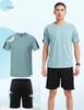 Gym Running Kits Male Basketball Uniform Suit Men Shorts Outdoor Morning Running Clothes Cycling Training Tight Fast Drying