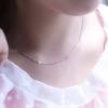 Woman Necklace Copper Chains Fashion Collarbone Decor Birthday Ladies Plated Silver Jewelry Neck for Dating Jewelries