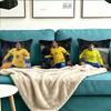 Ricardo Kaka Pillow Case Square Double-Sided Sofa Cushion Cover Bedroom Bedside Pillow