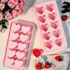 Sommer Eis am Stiel Maker Herzförmige Silikon Eiswürfelformen für DIY Liebesherz Eiswürfel Schokoladen Süßigkeitenform Bpa für Cocktails