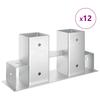 Firewood stacking aid 12 pcs silver 34 x 10 x 15 cm steel
