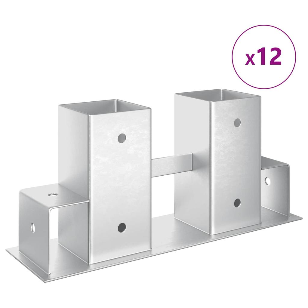 Firewood stacking aid 12 pcs silver 34 x 10 x 15 cm steel