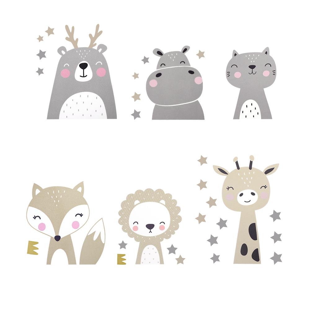 

1шт мультяшные животные переключатели декоративные наклейки