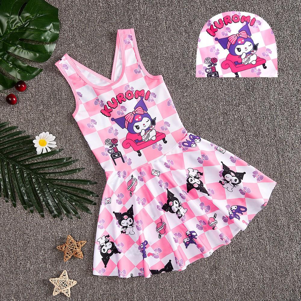 

Слитный купальник для девочек с рисунком 2024 года с юбкой для детей 3XL (130-140cm)