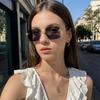 JYL TS Halara без оправы металлические солнцезащитные очки, унисекс с леопардовыми дужками, дорожные уличные УФ-очки
