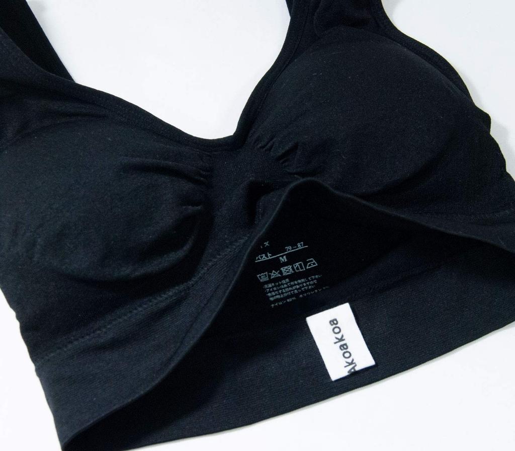 Acore Sports Sports No Breast Small Moisture Quick No No Sports Sports Sports Stress Sexy Sports Sports Large Size [Laurea Core] Women's Bra, Black,