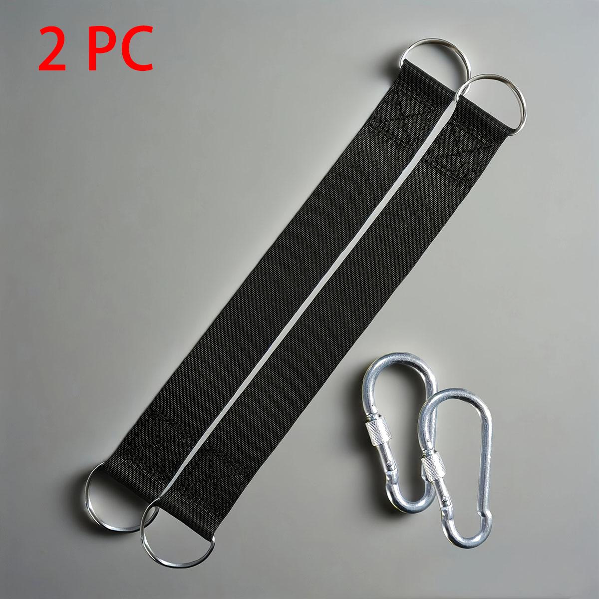 

2PC durable thickened camping hammock sling with safety lock, suitable for various outdoor hammock accessories чёрный