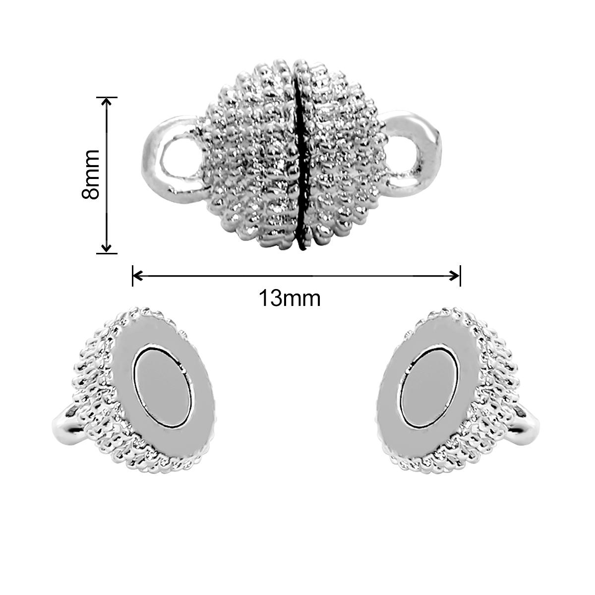 

2 комплекта/сумка, сильные магнитные родиевые застежки, разъемы, подходят для браслетов, ожерелье для DIY, аксессуары для изготовления ювелирных изделий 13x8mm роман серебряный