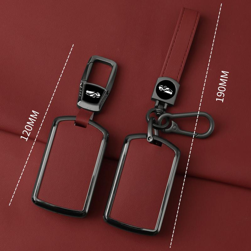 Metal Leather Car Key Case Cover For Volvo S60 S90 Xc40 Xc60 Xc90 V60 V90 C40 Polestar 1 Polestar 2 Protector Protector Keychain