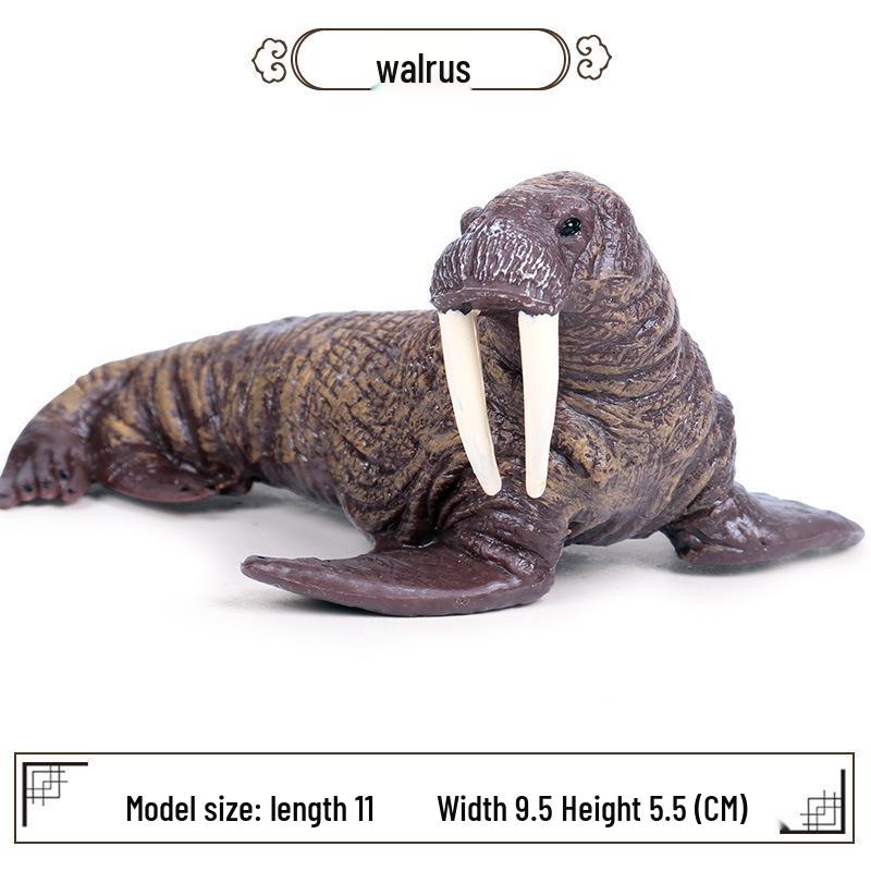 Kids' Arctic Animal Model Set: Polar Bear, Arctic Hare, Reindeer & Beluga Whale