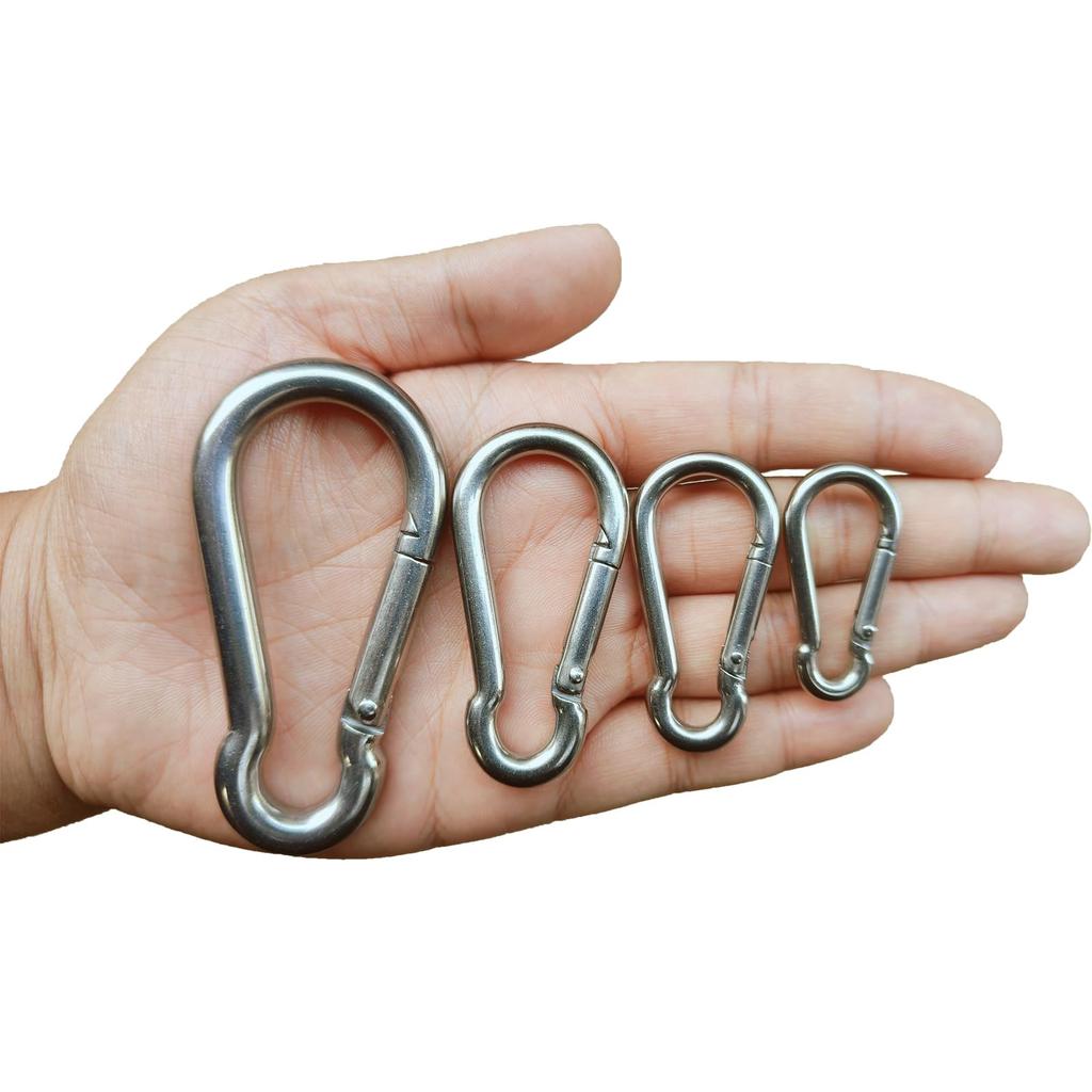 JOLIRSBOX Stainless Steel Spring Hook Carabiner Set 8 (8cm, sets)