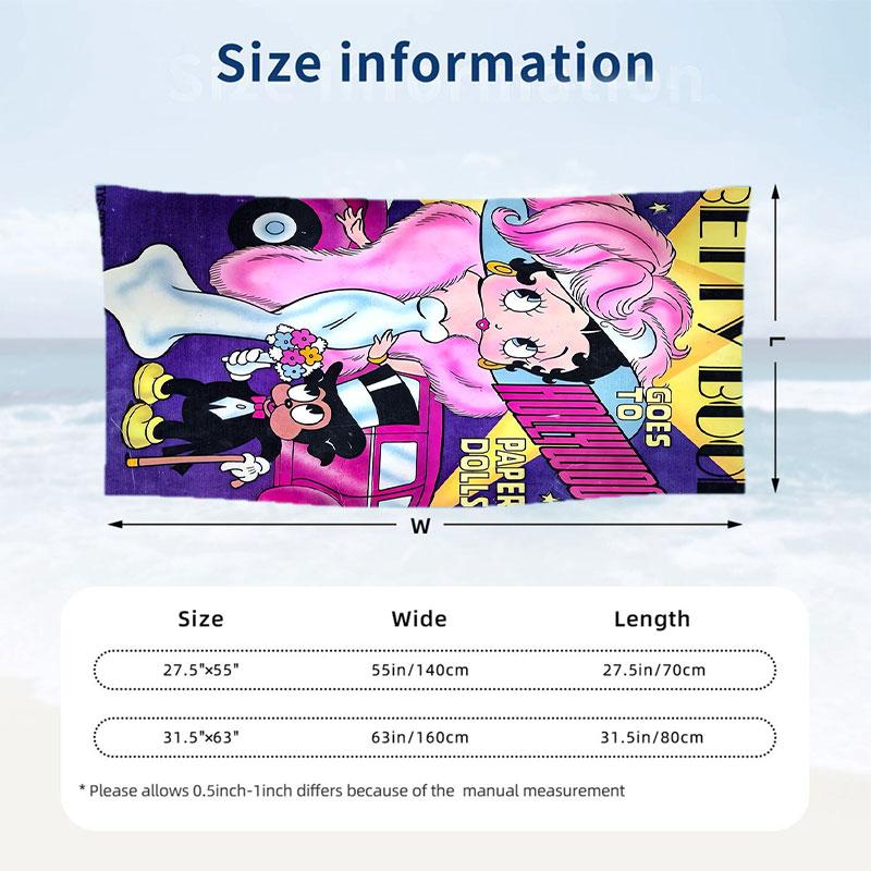Large Beach Towel Quick Dry Absorbent Towel For Beach IndoorBetty Boop