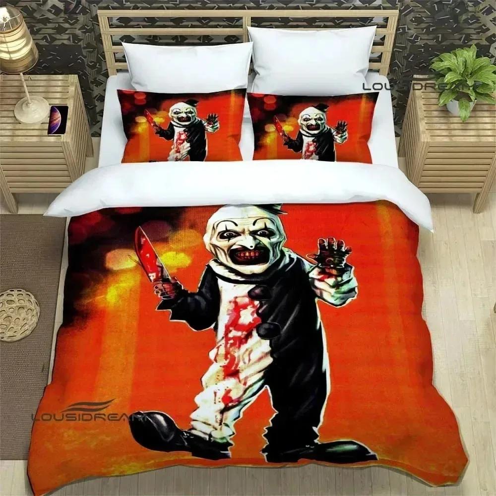 Terrifier horror 3D NEW Duvet Cover Pillowcase Bedding Set Adult Boy Girl Bedroom Decoration Children Single Double Large