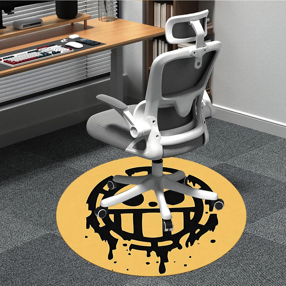 One Piece Office Round Area Rug,  Under Office Chairs Bedroom Living Room Home Decor A0908193