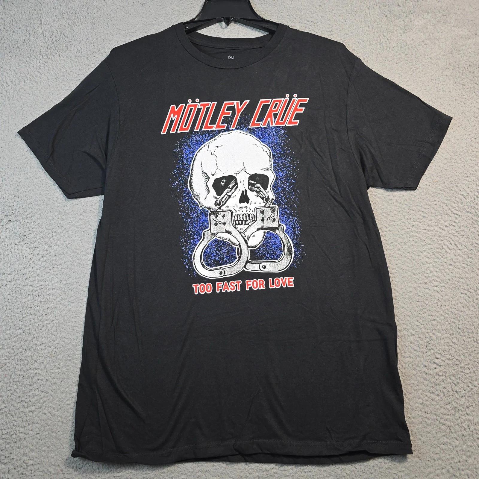 

MOTLEY CRUE SHIRT Mens Extra Large XL BLACK METAL Rock Music Concert Skull NWT L