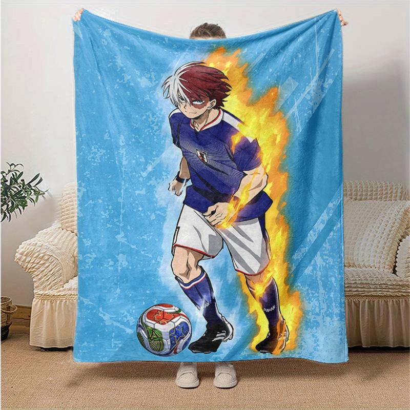 1pc Soccer Legend Flannel Blanket Soft Warm Throw Blanket for Bedroom Living Room Bed Travel Camping Picnic Gift. MT71501116