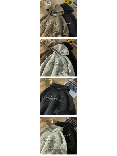 Men's Retro Suede Heavyweight Autumn Hoodie - Trendy Casual Design