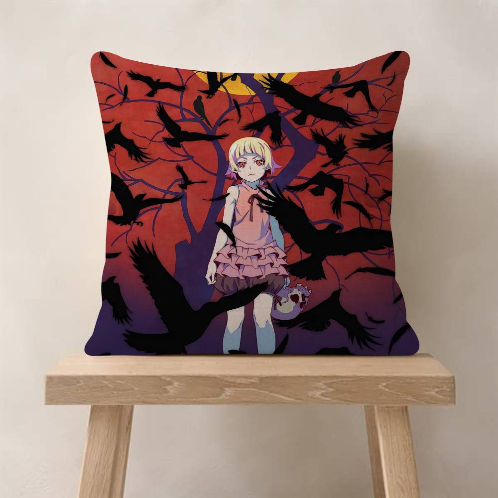 Monogatari Poster Classic Vintage 4545cm Cushion Cover Pillow Cover Decor Pillowcase Home Pillowcase For Couch Pillow
