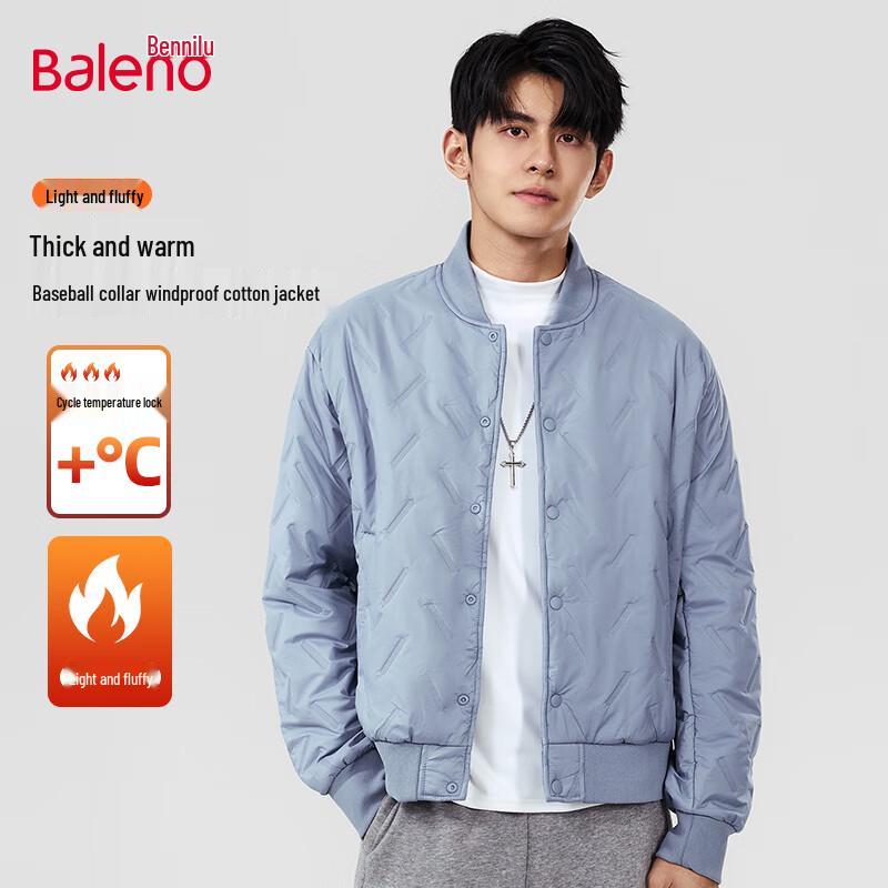 

Baleno Men s Winter Baseball Collar Padded Jacket XL