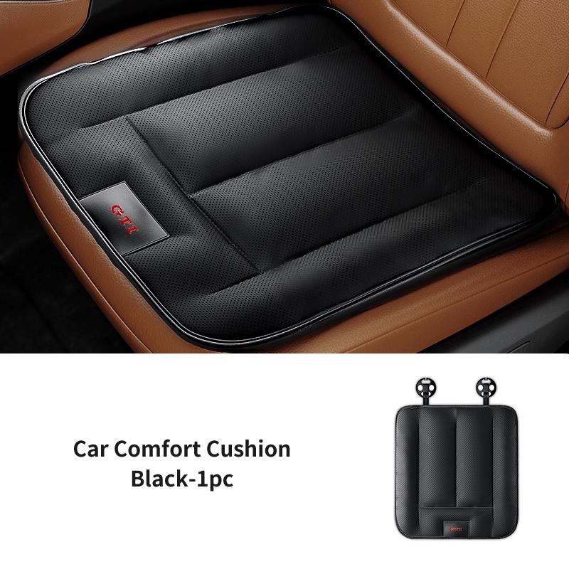 Hub Caps Leather Car Seat Cushion Comfortable Auto Driving Support Pad For Volkswagen VW Golf 4 5 6 7 Polo Jetta Sagitar Magotan