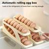 1 Pack Egg Storage Rack Egg Dispenser Automatic Rolling Stand Storage Organizer Egg Basket Container for Kitchen Storage
