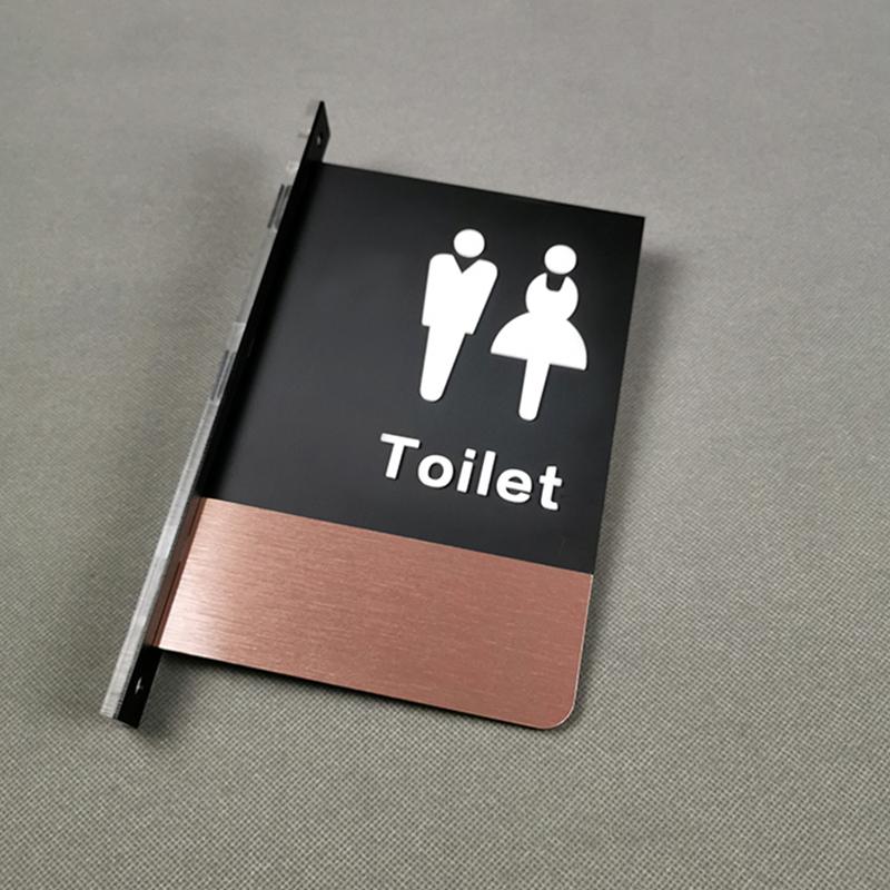 Dveřní cedule Oboustranná upomínková cedule na toaletu Pánská a dámská cedule s pokyny pro koupelnu s pokyny pro hotelové WC cedule s toaletou