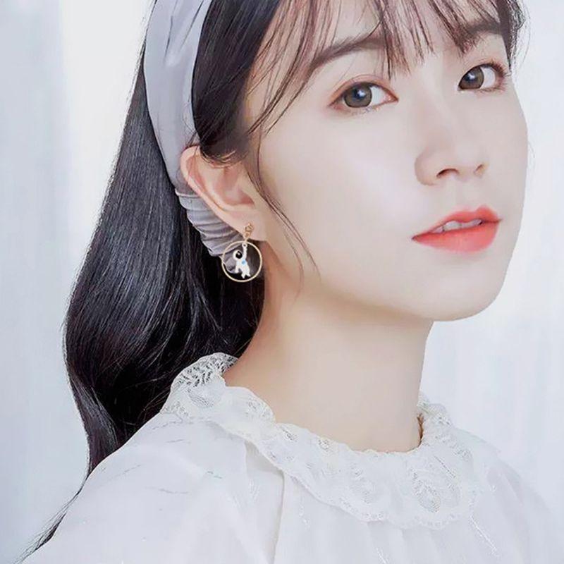 Chic Asymmetric Ear Studs Niche Moon Planet Astronaut Dangle Earrings Gift for Anniversary Birthday Graduation Christmas